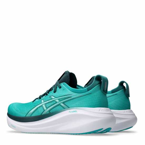 Мъжки маратонки Asics Мъжки Обувки За Бягане Gel-Nimbus 27 Road Running Shoes Mens Вълново тюркоазено Asics Мъжки Обувки За Бягане Gel-Nimbus 27 Road Running Shoes Mens Вълново тюркоазено Мъжки маратонки