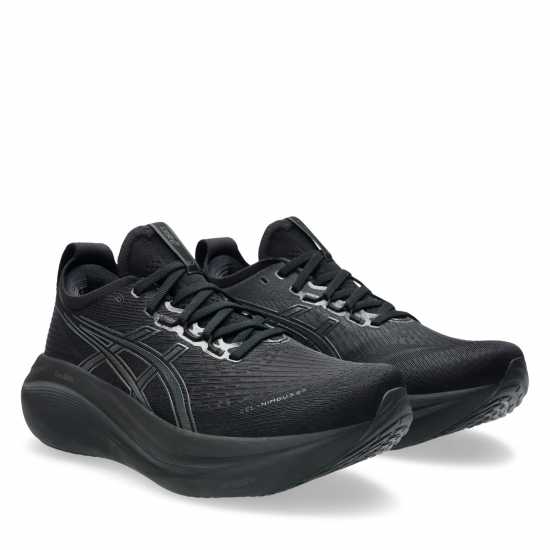 Мъжки маратонки Asics Мъжки Обувки За Бягане Gel-Nimbus 27 Road Running Shoes Mens Черно/Графитно сиво Asics Мъжки Обувки За Бягане Gel-Nimbus 27 Road Running Shoes Mens Черно/Графитно сиво Мъжки маратонки
