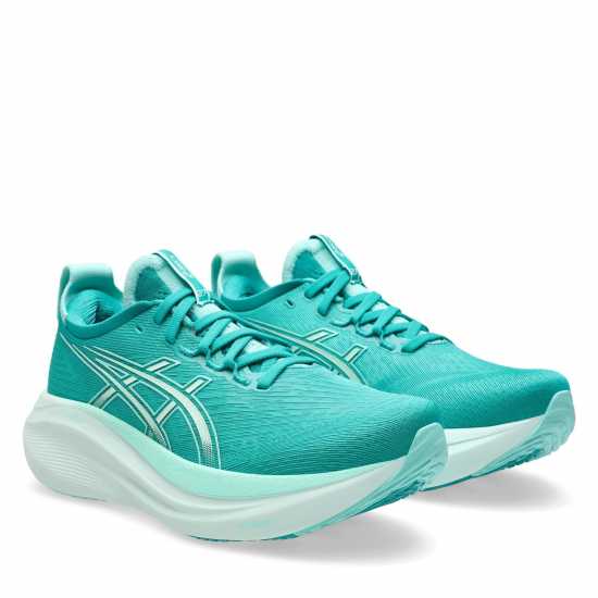 Маратонки за бягане Asics Gel-Nimbus 27 Road Running Shoes Womens Вълново тюркоазено Asics Gel-Nimbus 27 Road Running Shoes Womens Вълново тюркоазено Маратонки за бягане
