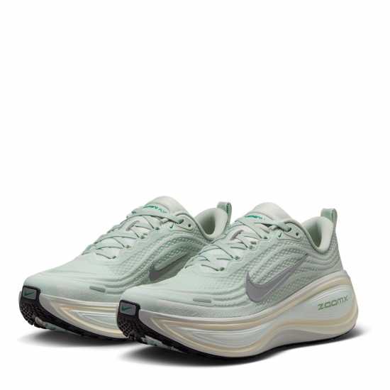 Nike Vomero Plus Running Shoes Womens Silver/Green 