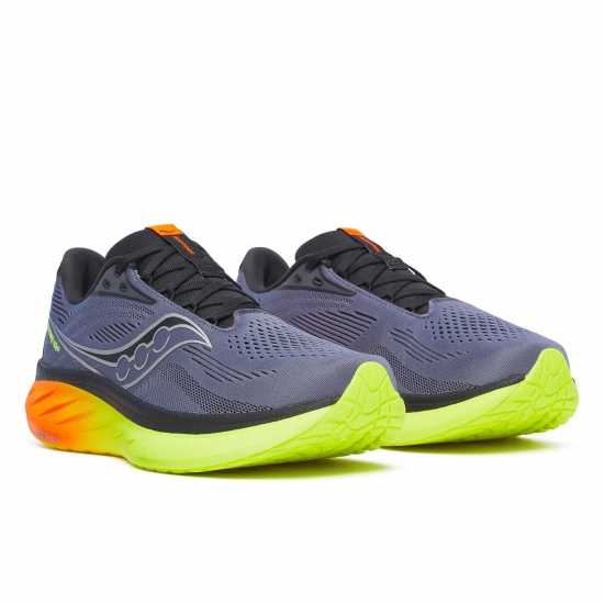 Saucony Men's Ride 18 Everyday Neutral Road Running Shoes Сянка/Визи Saucony Men's Ride 18 Everyday Neutral Road Running Shoes Сянка/Визи