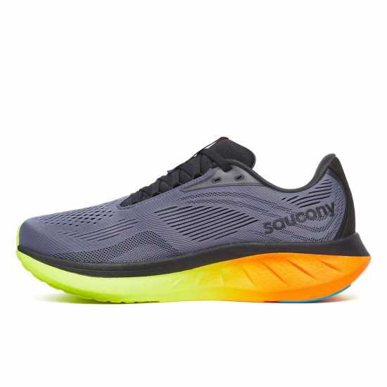 Saucony Men's Ride 18 Everyday Neutral Road Running Shoes Сянка/Визи Saucony Men's Ride 18 Everyday Neutral Road Running Shoes Сянка/Визи
