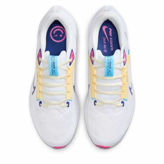 Nike Мъжки Обувки За Бягане Pegasus 40 Road Running Shoes Mens White/Deep Royal Мъжки маратонки