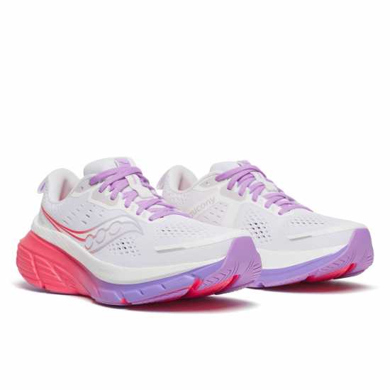 Saucony Guide 18 Running Shoes Womens White/Crocus Маратонки за бягане