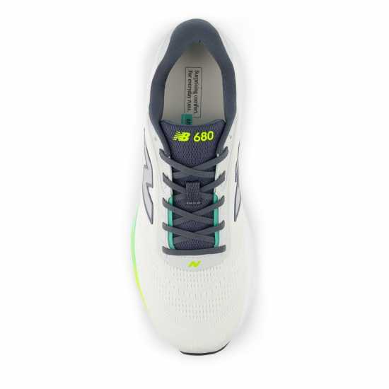 Мъжки Маратонки За Бягане New Balance Fresh Foam 680V8 Mens Running Shoes White/Yellow 