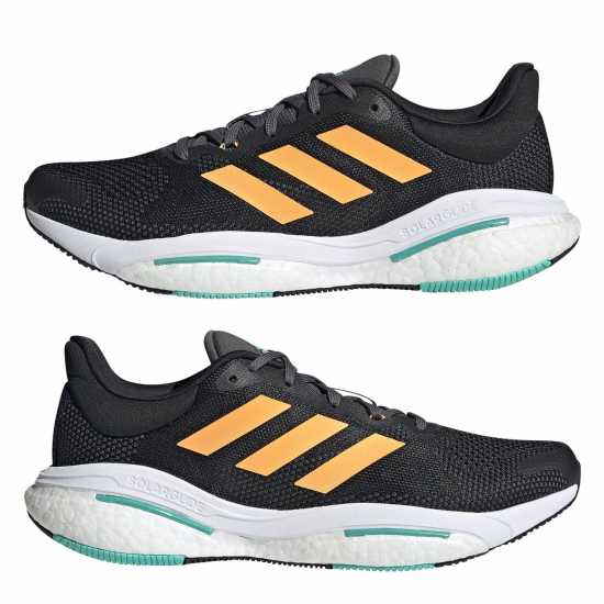 Adidas Мъжки Обувки За Бягане Solarglide 5 Running Shoes Mens Black/Orange Мъжки маратонки