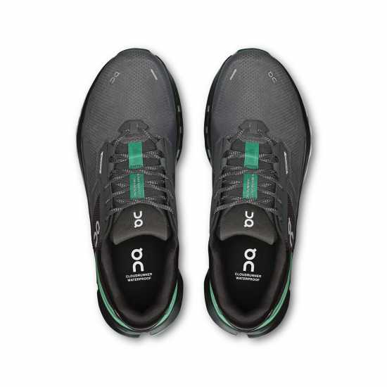 Мъжки Обувки За Бягане On Cloudrunner 2 Waterproof Running Shoes Mens Black/Green Мъжки маратонки