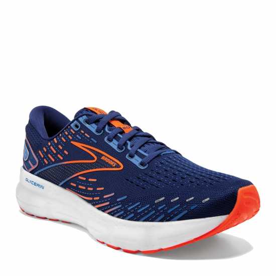 Brooks Мъжки Маратонки За Бягане Glycerin 20 Mens Running Shoes Blue/Orange Мъжки маратонки
