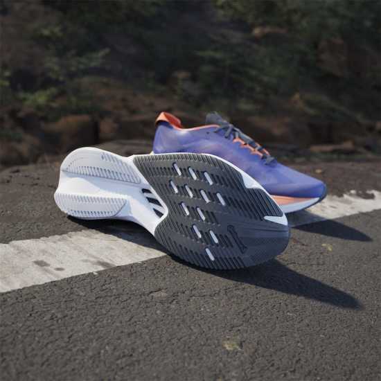 Adidas Мъжки Маратонки За Бягане Adizero Boston 12 Mens Running Shoes Син/Бял/Оранжев Adidas Мъжки Маратонки За Бягане Adizero Boston 12 Mens Running Shoes Син/Бял/Оранжев