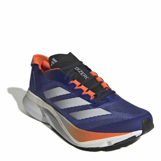 Adidas Мъжки Маратонки За Бягане Adizero Boston 12 Mens Running Shoes Син/Бял/Оранжев Adidas Мъжки Маратонки За Бягане Adizero Boston 12 Mens Running Shoes Син/Бял/Оранжев
