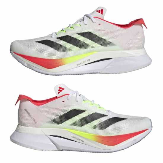 Adidas Мъжки Маратонки За Бягане Adizero Boston 12 Mens Running Shoes Бяло/Червено 