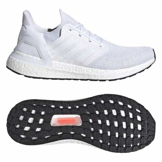Мъжки маратонки Adidas Мъжки Маратонки За Бягане Ultraboost 20 Mens Running Shoes Road Wht/Blk Adidas Мъжки Маратонки За Бягане Ultraboost 20 Mens Running Shoes Road Wht/Blk Мъжки маратонки