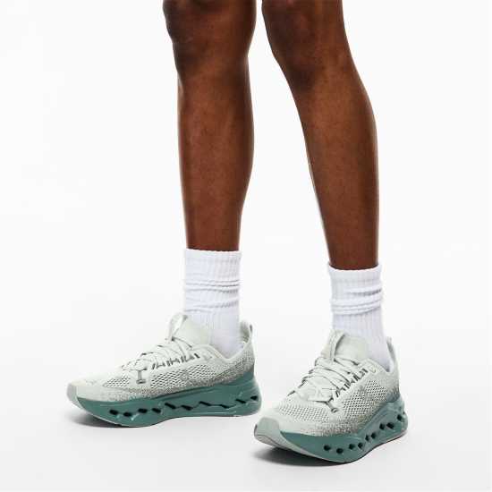 On Men's Cloudsurfer Max Road Running Shoes Iceberg/Olive 