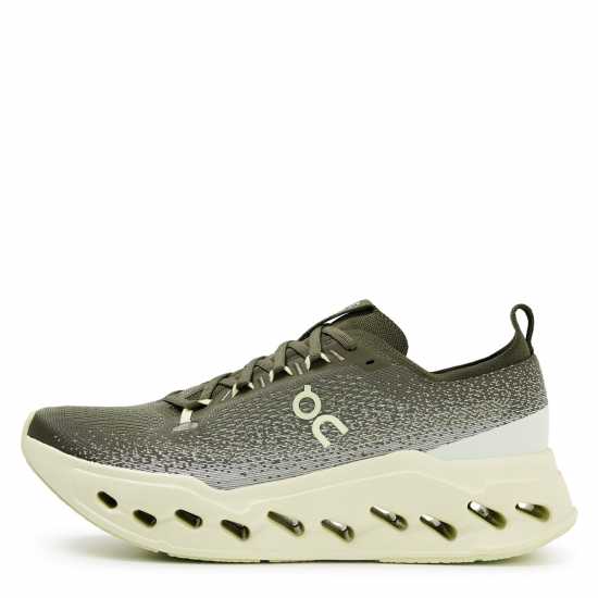 On Men's Cloudsurfer Max Road Running Shoes Olive/Seedling 