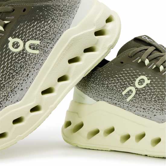 On Men's Cloudsurfer Max Road Running Shoes Olive/Seedling 