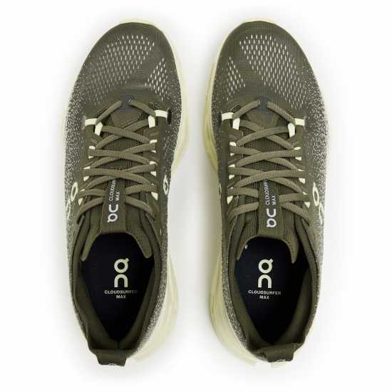 On Men's Cloudsurfer Max Road Running Shoes Olive/Seedling 