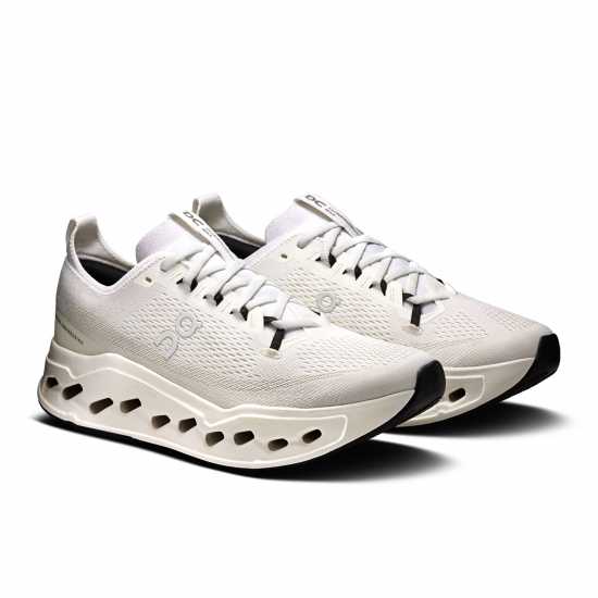 On Men's Cloudsurfer Max Road Running Shoes White/White 
