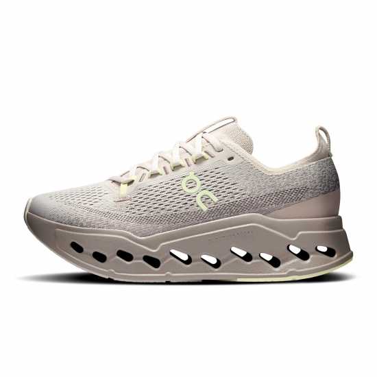 On Women's Cloudsurfer Max Road Running Shoes Pelican/Lmlight 