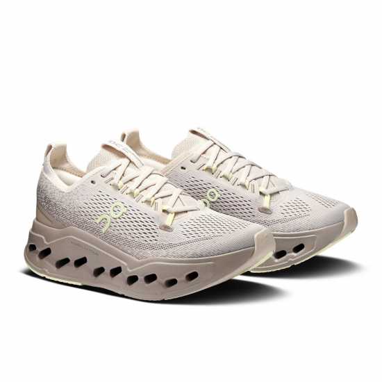 On Women's Cloudsurfer Max Road Running Shoes Pelican/Lmlight 