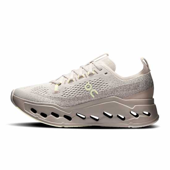 On Women's Cloudsurfer Max Road Running Shoes Pelican/Lmlight 