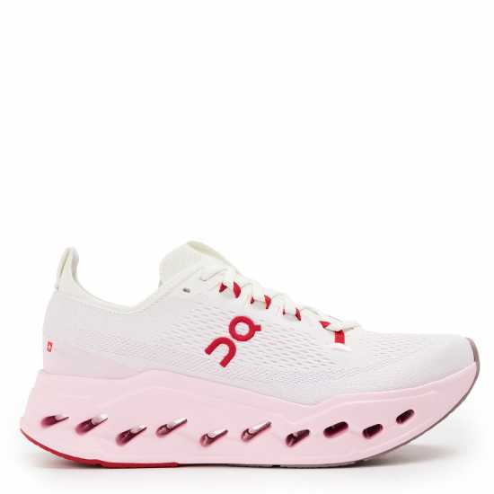 On Women's Cloudsurfer Max Road Running Shoes Ivory/Peony 