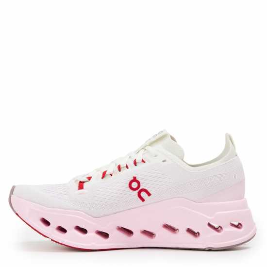 On Women's Cloudsurfer Max Road Running Shoes Ivory/Peony 
