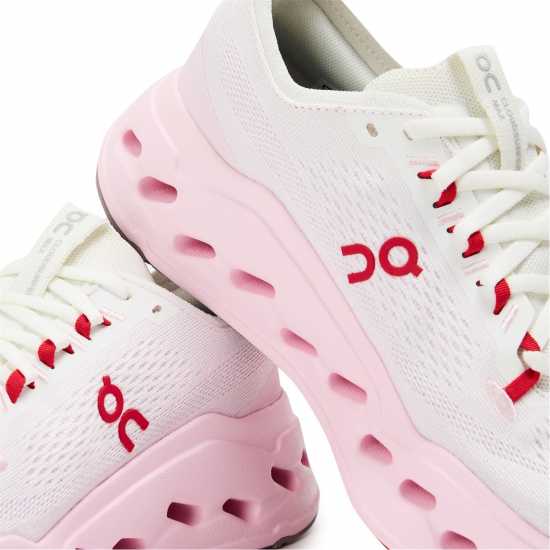 On Women's Cloudsurfer Max Road Running Shoes Ivory/Peony 