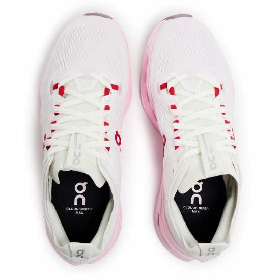 On Women's Cloudsurfer Max Road Running Shoes Ivory/Peony 