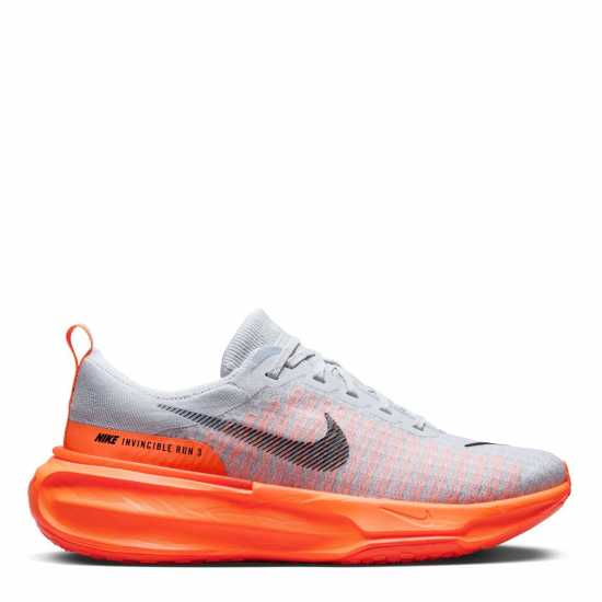 Nike Мъжки Маратонки За Бягане Zoomx Invincible 3 Flyknit Mens Running Shoes Сиво/оранжево Мъжки маратонки