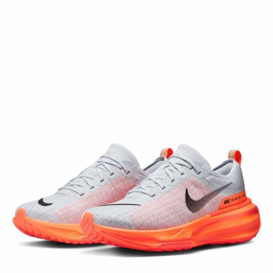 Nike Мъжки Маратонки За Бягане Zoomx Invincible 3 Flyknit Mens Running Shoes Сиво/оранжево Мъжки маратонки