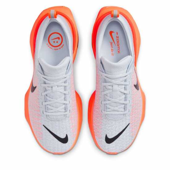 Nike Мъжки Маратонки За Бягане Zoomx Invincible 3 Flyknit Mens Running Shoes Сиво/оранжево Мъжки маратонки