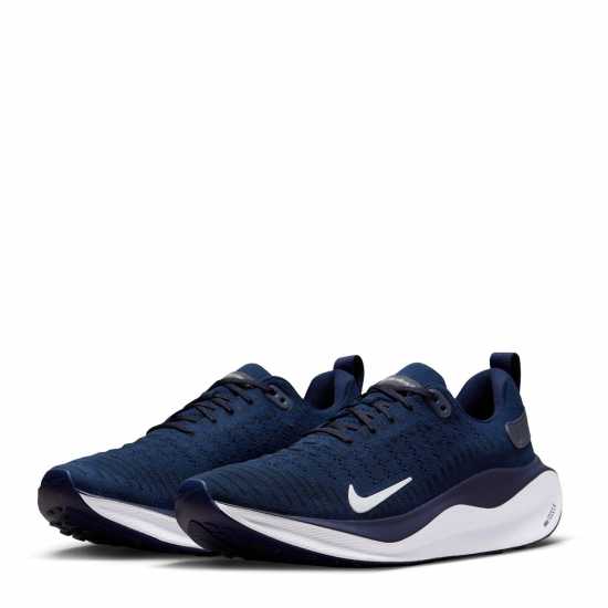 Nike React Infinity Run Flyknit 4 Men's Road Running Shoes Navy/Platinum Мъжки маратонки
