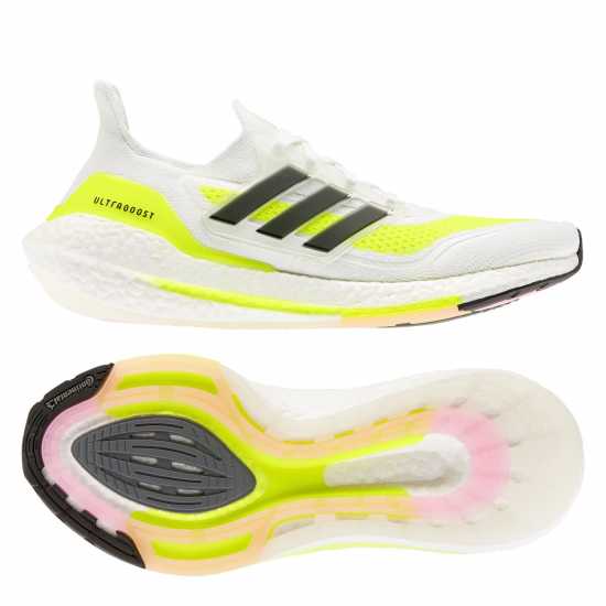 Adidas Мъжки Маратонки За Бягане Ultraboost 21 Mens Running Shoes Ftwr White Мъжки маратонки