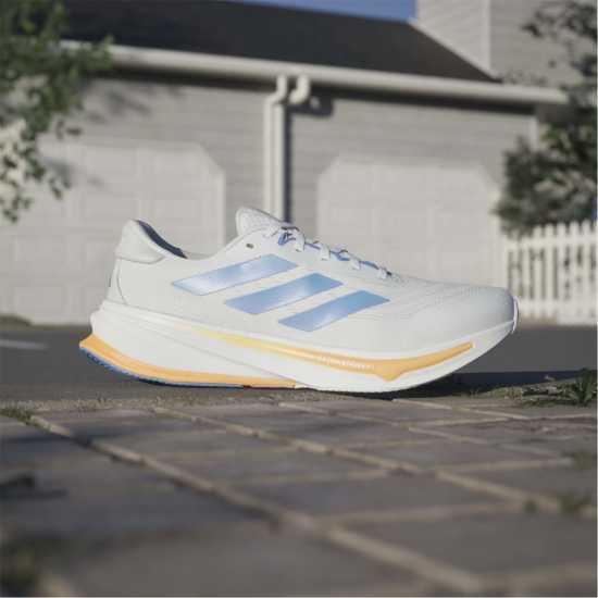Adidas Мъжки Обувки За Бягане Supernova Rise 2 Running Shoes Mens White/Blue Мъжки маратонки