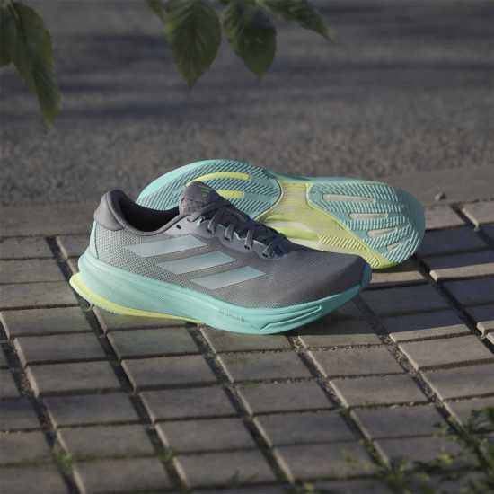 Adidas Мъжки Маратонки За Бягане Supernova Rise 2 Womens Running Shoes Сиво/Аква Adidas Мъжки Маратонки За Бягане Supernova Rise 2 Womens Running Shoes Сиво/Аква