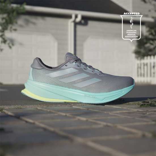 Adidas Мъжки Маратонки За Бягане Supernova Rise 2 Womens Running Shoes Сиво/Аква Adidas Мъжки Маратонки За Бягане Supernova Rise 2 Womens Running Shoes Сиво/Аква
