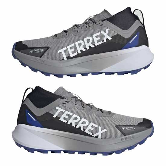 Adidas Маратонки За Бягане По Пътеки Agravic Gore-Tex Trail Running Shoes Сиво/оранжево Мъжки туристически обувки