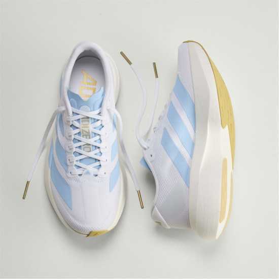 Adidas Adizero Evo Sl Road Running Shoes Womens White/Lt Blue 