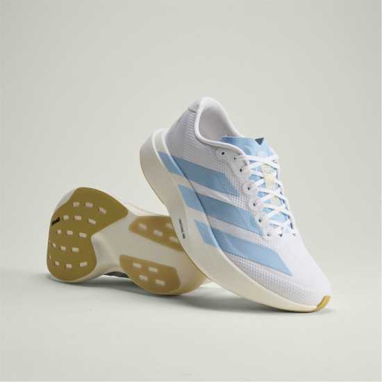 Adidas Adizero Evo Sl Road Running Shoes Womens White/Lt Blue 