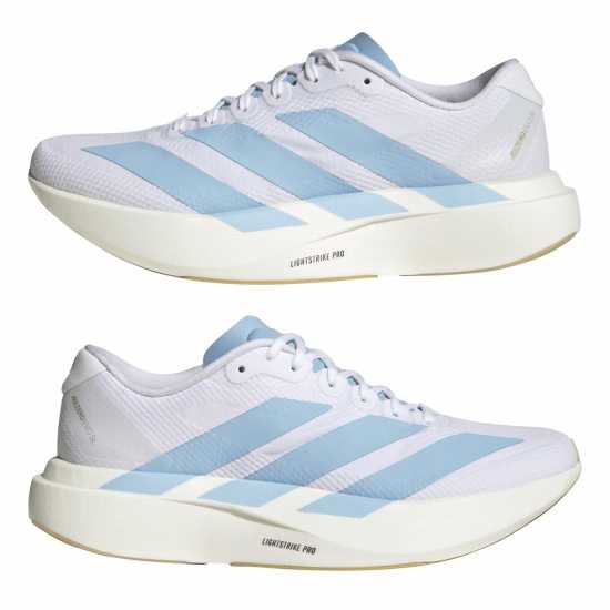 Adidas Adizero Evo Sl Road Running Shoes Womens White/Lt Blue 