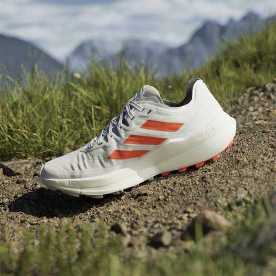 Adidas Маратонки За Бягане По Пътеки Terrex Agravic Speed Trail Running Shoes Woens Бяло/Оранжево Дамски туристически сандали