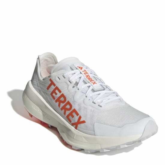 Adidas Маратонки За Бягане По Пътеки Terrex Agravic Speed Trail Running Shoes Woens Бяло/Оранжево Дамски туристически сандали