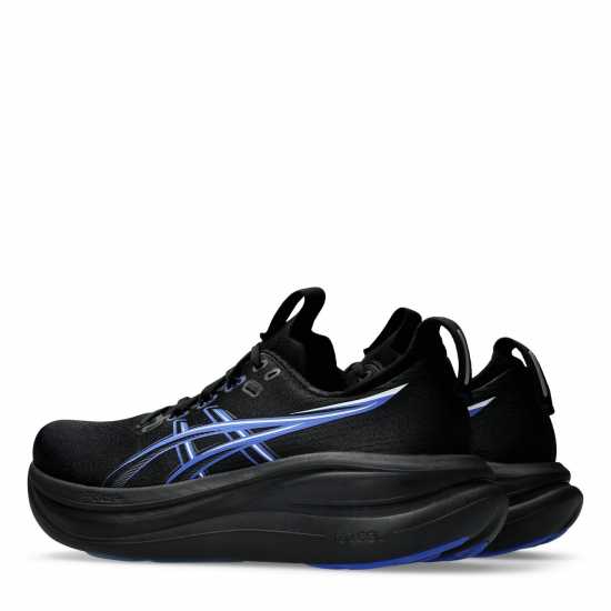 Asics Мъжки Маратонки За Бягане Gel-Nimbus 28 Mens Running Shoes Black/Neon Blue Asics Мъжки Маратонки За Бягане Gel-Nimbus 28 Mens Running Shoes Black/Neon Blue
