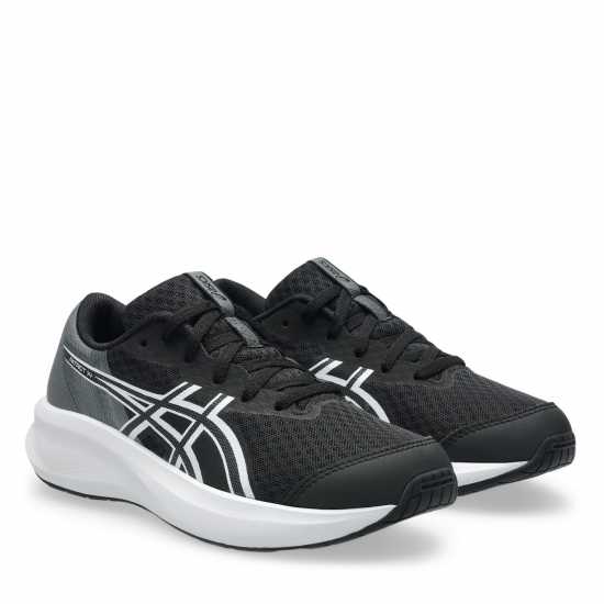 Asics Patriot Gs Kids Road Running Shoes Black/White 