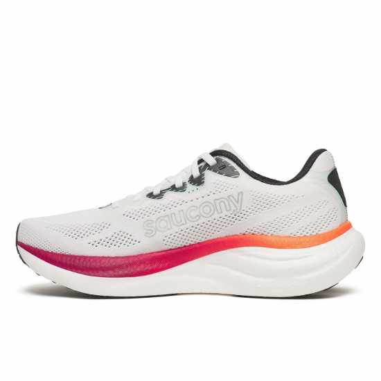 Saucony Men's Ride Everyday Neutral Road Running Shoes White/Crimson Saucony Men's Ride Everyday Neutral Road Running Shoes White/Crimson
