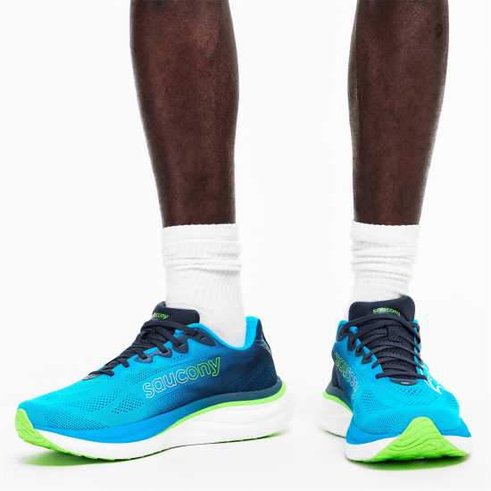 Saucony Men's Ride Everyday Neutral Road Running Shoes Cobalt/Slime Saucony Men's Ride Everyday Neutral Road Running Shoes Cobalt/Slime