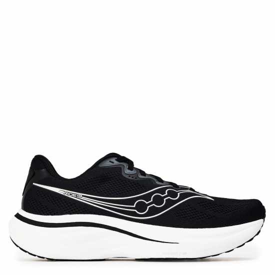 Saucony Men's Ride Everyday Neutral Road Running Shoes Black/Silver Saucony Men's Ride Everyday Neutral Road Running Shoes Black/Silver