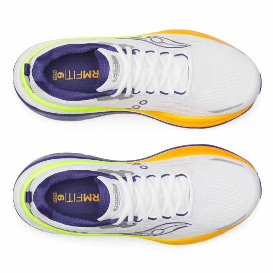 Saucony Мъжки Обувки За Бягане Hurricane 25 Road Running Shoes Mens Бяло/Цитрон 