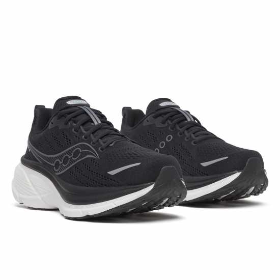 Saucony Мъжки Обувки За Бягане Hurricane 25 Road Running Shoes Mens Черно/Бяло 