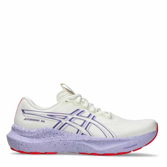 Asics Gt-2000 14 Road Running Shoes Womens Cream/Purple Маратонки за бягане